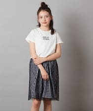 KJEGW01044 a.v.v KIDS(アー・ヴェ・ヴェ) [140-150]チュールスカートドッキングワンピース ブルー