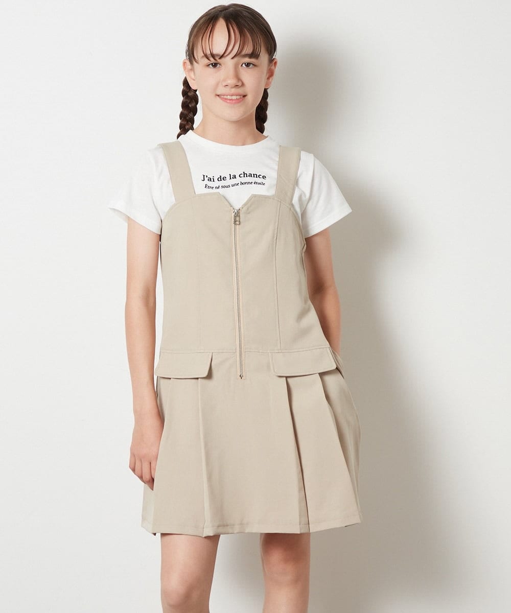 KJEHS05039 a.v.v KIDS(アー・ヴェ・ヴェ) [100-130]プリーツジャンパースカート ブラック