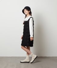 KJEJS34044 a.v.v KIDS(アー・ヴェ・ヴェ) [110-130]スリットネックアソートジャンパースカート ブラック