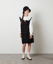 KJEJS34044 a.v.v KIDS(アー・ヴェ・ヴェ) [110-130]スリットネックアソートジャンパースカート ブラック