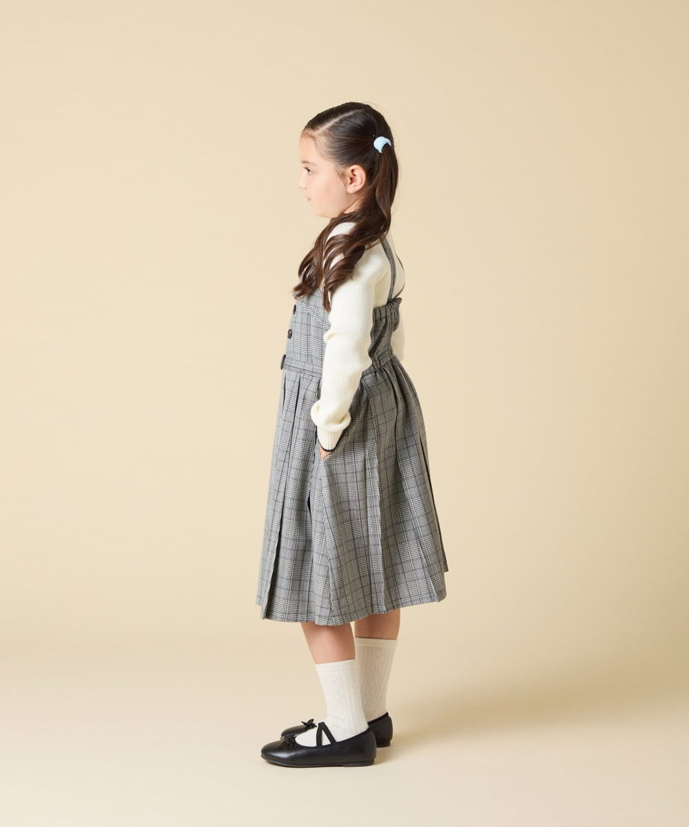 KJELA42064 a.v.v KIDS(アー・ヴェ・ヴェ) [130-160]プリーツベアジャンスカ グレー