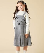 KJELA42064 a.v.v KIDS(アー・ヴェ・ヴェ) [130-160]プリーツベアジャンスカ グレー