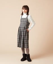 KJELV44055 a.v.v KIDS(アー・ヴェ・ヴェ) [120-130]スクエアネックプリーツジャンスカ ブラック