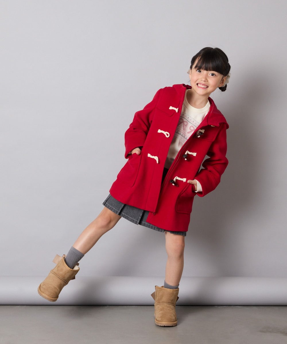 KJFAD03039 a.v.v KIDS(アー・ヴェ・ヴェ) [120-160]【おうちで洗える】ふわもちノルディックニット アイボリー