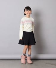 KJFAD03039 a.v.v KIDS(アー・ヴェ・ヴェ) [120-160]【おうちで洗える】ふわもちノルディックニット アイボリー