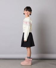 KJFAD03039 a.v.v KIDS(アー・ヴェ・ヴェ) [120-160]【おうちで洗える】ふわもちノルディックニット アイボリー