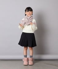 KJFAD03039 a.v.v KIDS(アー・ヴェ・ヴェ) [120-160]【おうちで洗える】ふわもちノルディックニット アイボリー