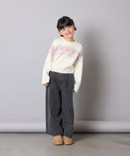 KJFAD03039 a.v.v KIDS(アー・ヴェ・ヴェ) [120-160]【おうちで洗える】ふわもちノルディックニット アイボリー