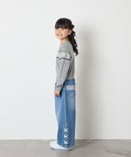 KJFAD03039 a.v.v KIDS(アー・ヴェ・ヴェ) [120-160]【おうちで洗える】ふわもちノルディックニット グレー