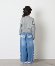KJFAD03039 a.v.v KIDS(アー・ヴェ・ヴェ) [120-160]【おうちで洗える】ふわもちノルディックニット グレー