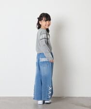 KJFAD03039 a.v.v KIDS(アー・ヴェ・ヴェ) [120-160]【おうちで洗える】ふわもちノルディックニット グレー