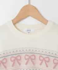 KJFAD03039 a.v.v KIDS(アー・ヴェ・ヴェ) [120-160]【おうちで洗える】ふわもちノルディックニット アイボリー