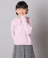 KJFAD04039 a.v.v KIDS(アー・ヴェ・ヴェ) [120-160]【おうちで洗える】とろふわニットパーカー ピンク