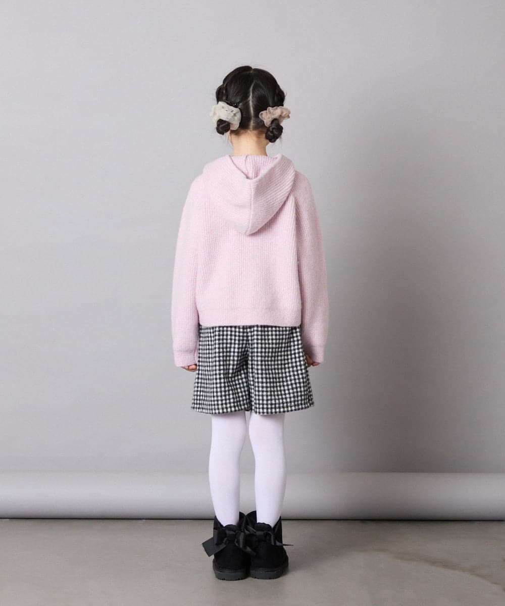 KJFAD04039 a.v.v KIDS(アー・ヴェ・ヴェ) [120-160]【おうちで洗える】とろふわニットパーカー ピンク
