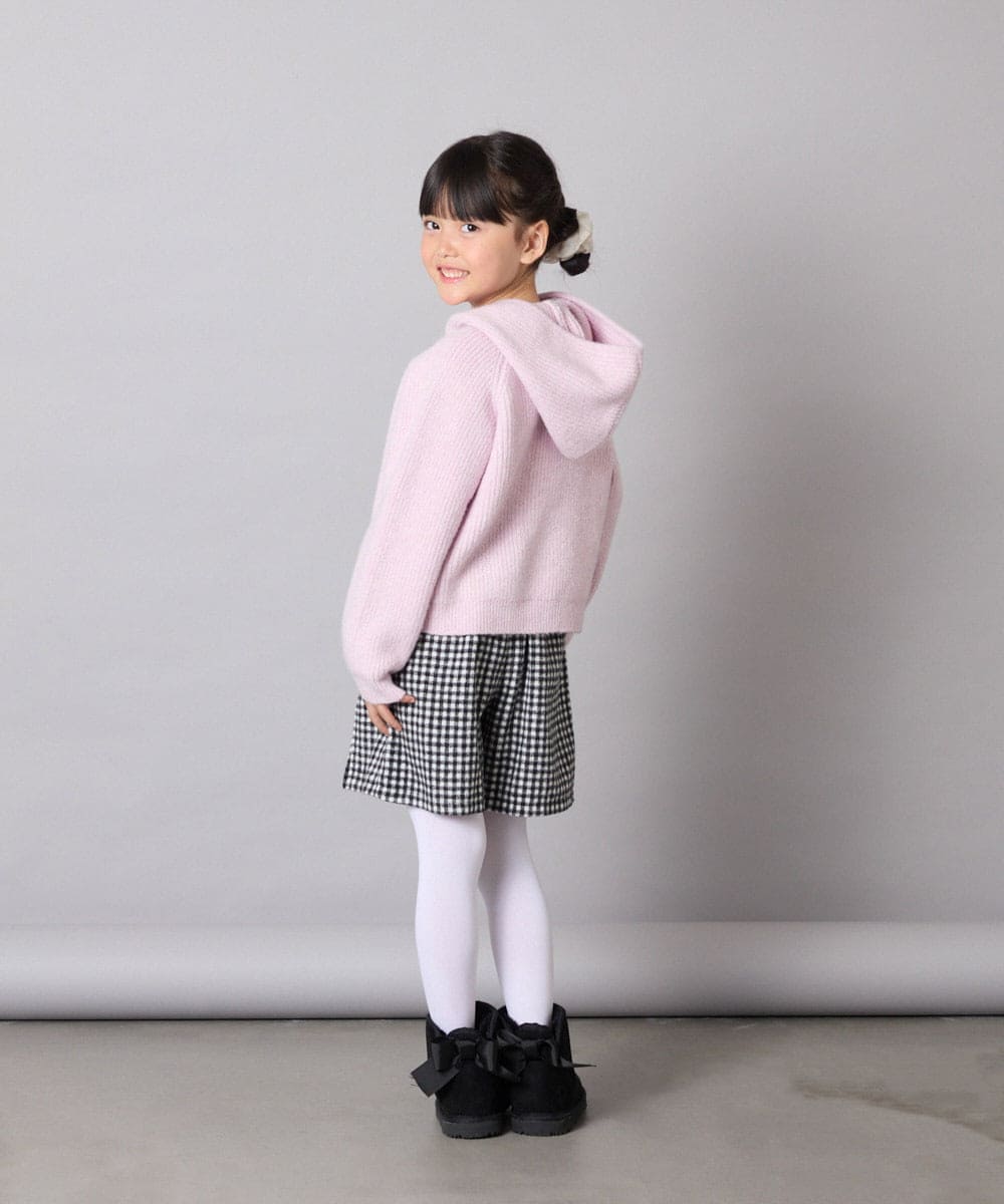 KJFAD04039 a.v.v KIDS(アー・ヴェ・ヴェ) [120-160]【おうちで洗える】とろふわニットパーカー ピンク