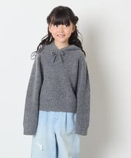 KJFAD04039 a.v.v KIDS(アー・ヴェ・ヴェ) [120-160]【おうちで洗える】とろふわニットパーカー ピンク