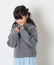 KJFAD04039 a.v.v KIDS(アー・ヴェ・ヴェ) [120-160]【おうちで洗える】とろふわニットパーカー ピンク
