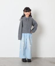 KJFAD04039 a.v.v KIDS(アー・ヴェ・ヴェ) [120-160]【おうちで洗える】とろふわニットパーカー ピンク