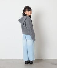 KJFAD04039 a.v.v KIDS(アー・ヴェ・ヴェ) [120-160]【おうちで洗える】とろふわニットパーカー ピンク