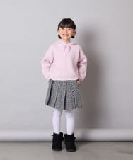 KJFAD04039 a.v.v KIDS(アー・ヴェ・ヴェ) [120-160]【おうちで洗える】とろふわニットパーカー ピンク