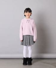 KJFAD04039 a.v.v KIDS(アー・ヴェ・ヴェ) [120-160]【おうちで洗える】とろふわニットパーカー ピンク