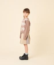 KJFAG11044 a.v.v KIDS(アー・ヴェ・ヴェ) [120-150]【ママとお揃いコーデが叶う】アーガイルニット ベージュ