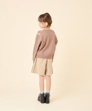 KJFAG11044 a.v.v KIDS(アー・ヴェ・ヴェ) [120-150]【ママとお揃いコーデが叶う】アーガイルニット ベージュ