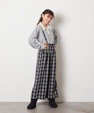 KJFBB66034 a.v.v KIDS(アー・ヴェ・ヴェ) [140-150]襟付きバイカラーニット ライトブルー