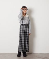 KJFBB66034 a.v.v KIDS(アー・ヴェ・ヴェ) [140-150]襟付きバイカラーニット ライトブルー