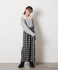 KJFBB66034 a.v.v KIDS(アー・ヴェ・ヴェ) [140-150]襟付きバイカラーニット ライトブルー
