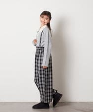 KJFBB66034 a.v.v KIDS(アー・ヴェ・ヴェ) [140-150]襟付きバイカラーニット ライトブルー
