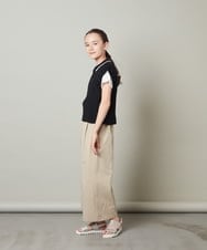 KJFFT41044 a.v.v KIDS(アー・ヴェ・ヴェ) [140-150]【2点セット】アイレット柄襟付きニットベストセット ブラック