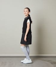 KJFFT41044 a.v.v KIDS(アー・ヴェ・ヴェ) [140-150]【2点セット】アイレット柄襟付きニットベストセット ブラック