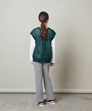 KJFFU40049 a.v.v KIDS(アー・ヴェ・ヴェ) [160]【2点セット/2WAY】バックボタンメッシュニットベストセット グリーン