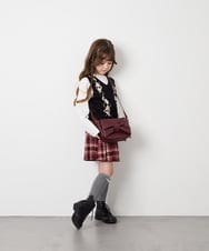KJFJD02044 a.v.v KIDS(アー・ヴェ・ヴェ) [130-160]【洗える】アーガイルニットベストセット ブラック