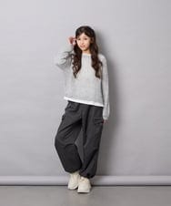 KJFJD07044 a.v.v KIDS(アー・ヴェ・ヴェ) [130-160]【手洗い】モヘアニットセット グレー
