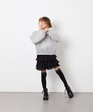 KJFJD07044 a.v.v KIDS(アー・ヴェ・ヴェ) [130-160]【手洗い】モヘアニットセット グレー