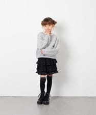 KJFJD07044 a.v.v KIDS(アー・ヴェ・ヴェ) [130-160]【手洗い】モヘアニットセット グレー