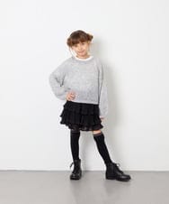 KJFJD07044 a.v.v KIDS(アー・ヴェ・ヴェ) [130-160]【手洗い】モヘアニットセット グレー
