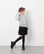 KJFJD07044 a.v.v KIDS(アー・ヴェ・ヴェ) [130-160]【手洗い】モヘアニットセット グレー