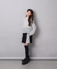 KJFJD07044 a.v.v KIDS(アー・ヴェ・ヴェ) [130-160]【手洗い】モヘアニットセット グレー