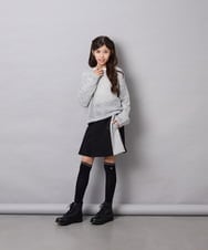 KJFJD07044 a.v.v KIDS(アー・ヴェ・ヴェ) [130-160]【手洗い】モヘアニットセット グレー