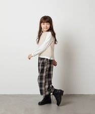 KJFKT44044 a.v.v KIDS(アー・ヴェ・ヴェ) [140-150]【2点セット】フェザーヤーンニットベストセット ライトグレー