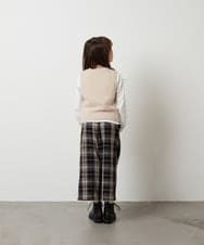 KJFKT44044 a.v.v KIDS(アー・ヴェ・ヴェ) [140-150]【2点セット】フェザーヤーンニットベストセット ライトグレー