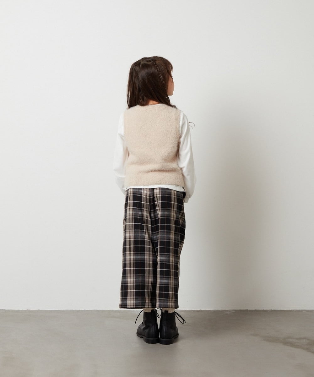 KJFKT44044 a.v.v KIDS(アー・ヴェ・ヴェ) [140-150]【2点セット】フェザーヤーンニットベストセット ライトグレー