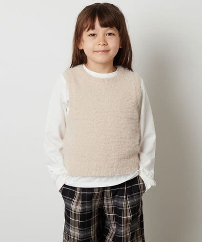 KJFKU44049 a.v.v KIDS [160]【2点セット】フェザーヤーンニットベストセット