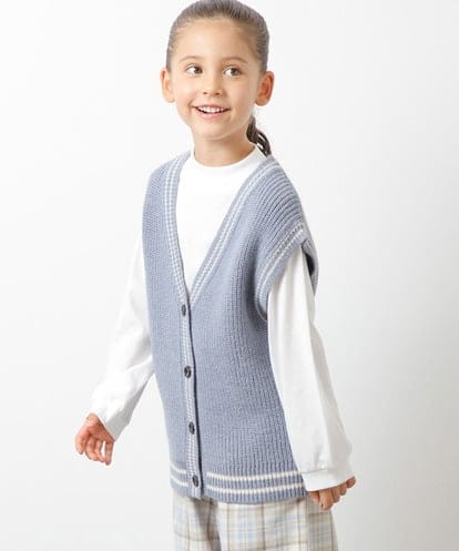KJFLP62039 a.v.v KIDS [100-130]プチハイネックチルデンニットベストセット