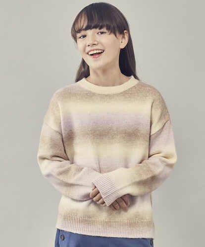 KJFLQ63039 a.v.v KIDS [140-150]グラデーションニット