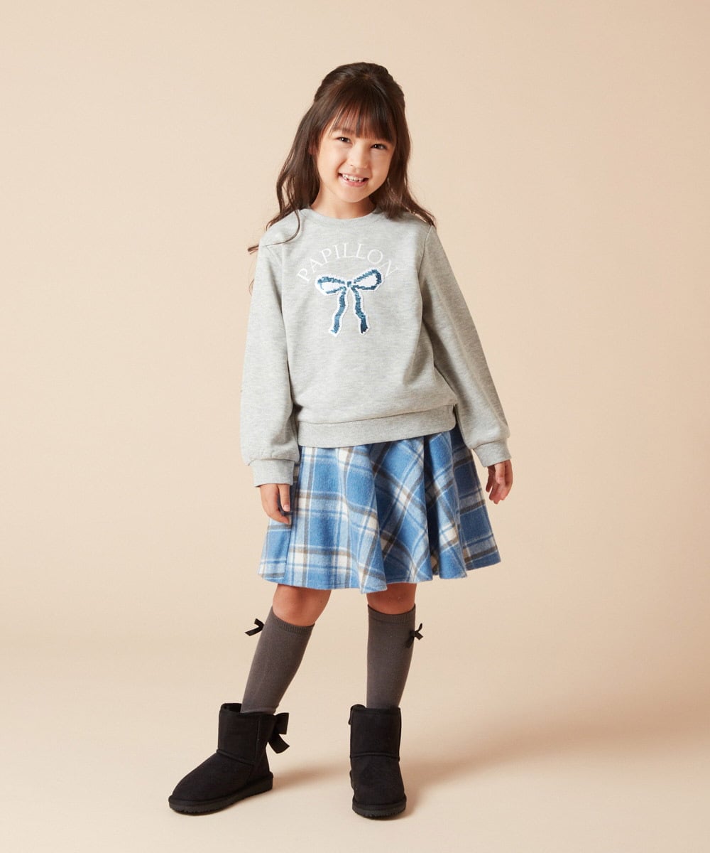 KJHAA44034 a.v.v KIDS(アー・ヴェ・ヴェ) [100-160]アソートフレアスカート ネイビー