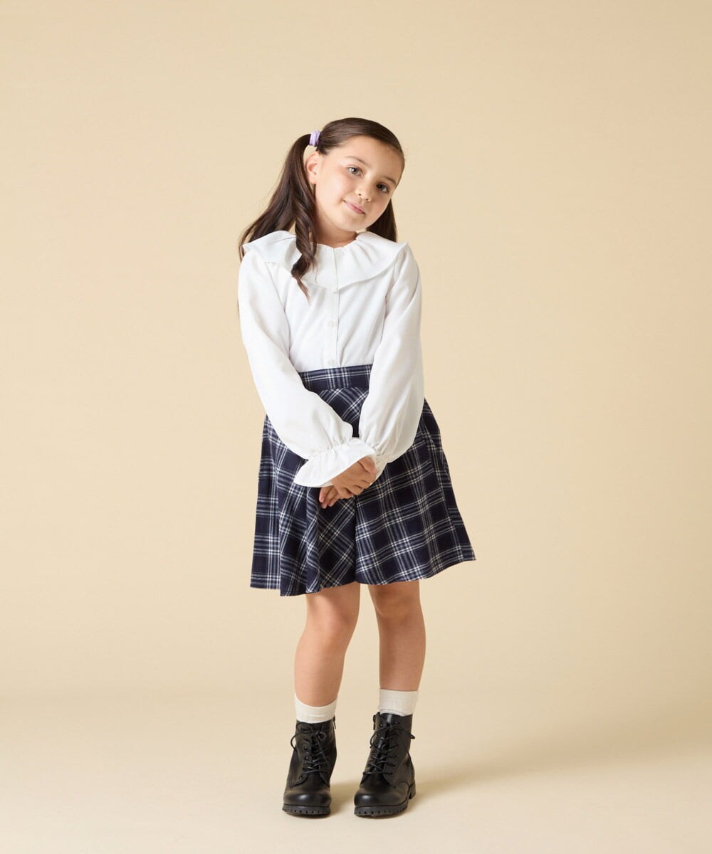 KJHAD40034 a.v.v KIDS(アー・ヴェ・ヴェ) [120-160]アソートフレアスカート ネイビー